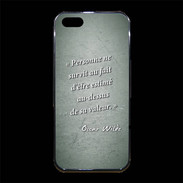 Coque iPhone 5/5S Premium Survie valeur Vert Citation Oscar Wilde