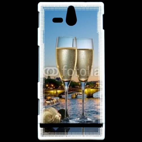 Coque SONY Xperia P Amour au champagne