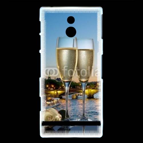 Coque Sony Xperia U Amour au champagne