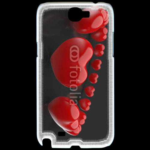 Coque Samsung Galaxy Note 2 Bracelet de coeur