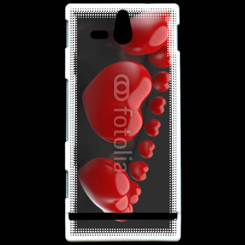 Coque SONY Xperia P Bracelet de coeur