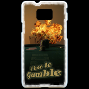 Coque Samsung Galaxy S2 Poker flamme