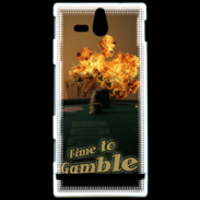 Coque SONY Xperia U Poker flamme