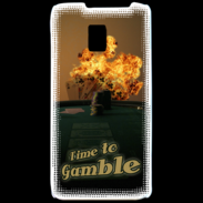 Coque LG P990 Poker flamme