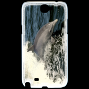 Coque Samsung Galaxy Note 2 Coque Dauphin et vague