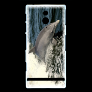 Coque Sony Xperia P Coque Dauphin et vague