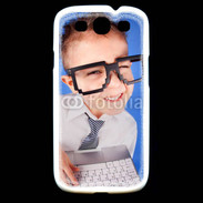 Coque Samsung Galaxy S3 jeune Geek avec clavier