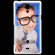 Coque Sony Xperia T jeune Geek avec clavier