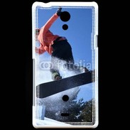 Coque Sony Xperia T Saut en Snowboard