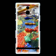 Coque Sony Xperia P Tube de peinture