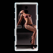 Coque Sony Xperia P Body painting Femme
