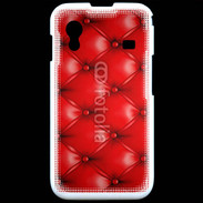 Coque Samsung ACE S5830 Capitonnage cuir rouge