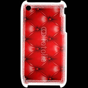 Coque iPhone 3G / 3GS Capitonnage cuir rouge