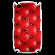 Coque Black Berry 8520 Capitonnage cuir rouge