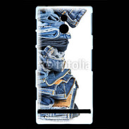 Coque Sony Xperia P Pile de jean's