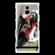 Coque Sony Xperia P Moto sur circuit