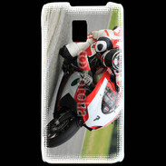 Coque LG P990 Moto sur circuit