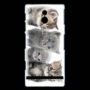 Coque Sony Xperia P Groupe de chatons