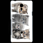 Coque Sony Xperia T Groupe de chatons