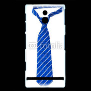 Coque Sony Xperia P Cravate bleue