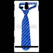 Coque SONY Xperia U Cravate bleue