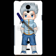 Coque Sony Xperia T Chibi style illustration of a superhero 2