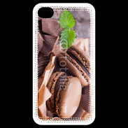 Coque iPhone 4 / iPhone 4S Macaron chocolat 