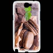 Coque Samsung Galaxy Note 2 Macaron chocolat 