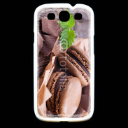 Coque Samsung Galaxy S3 Macaron chocolat 
