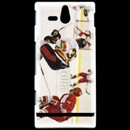 Coque SONY Xperia U Joueur de Hockey sur glace