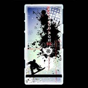 Coque Sony Xperia P Graffiti Ski