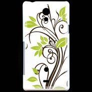 Coque Sony Xperia T motif floral 1