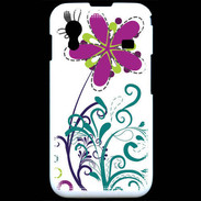 Coque Samsung ACE S5830 motif floral bleu