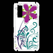 Coque Samsung Player One motif floral bleu