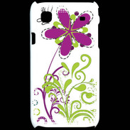 Coque Samsung Galaxy S motif floral vert