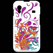Coque Samsung ACE S5830 motif floral orange