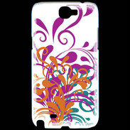 Coque Samsung Galaxy Note 2 motif floral orange