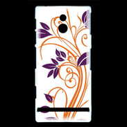 Coque Sony Xperia P motif flora violet