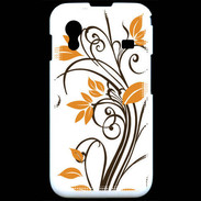Coque Samsung ACE S5830 motif floral marron