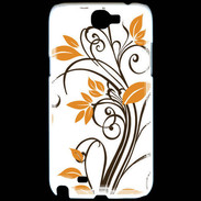 Coque Samsung Galaxy Note 2 motif floral marron