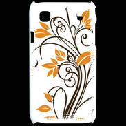 Coque Samsung Galaxy S motif floral marron
