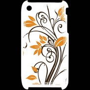 Coque iPhone 3G / 3GS motif floral marron