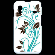 Coque Samsung ACE S5830 motif floral bleu clair