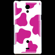 Coque Sony Xperia T vache rose