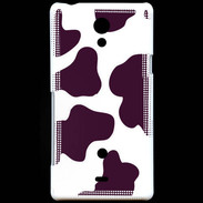Coque Sony Xperia T vache prune