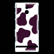 Coque Sony Xperia P vache prune
