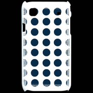 Coque Samsung Galaxy S pois bleu foncé
