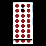 Coque Sony Xperia P pois rouge