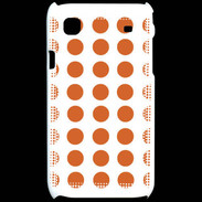 Coque Samsung Galaxy S pois orange