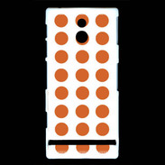 Coque Sony Xperia P pois orange